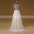 Boho New Hand Work Beading On Belt Chiffon Veja Através do Vestido de Casamento